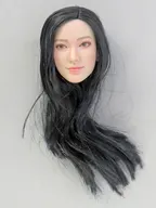 1/6用 女性ヘッド(黒髪/ロング) 022B 