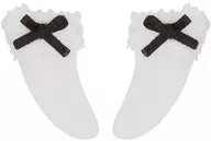 Lace & Ribbon Short Socks for 1/12 Pico P (White x Black)