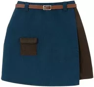 Mini-saia de comutação para AZO2 (Azul-Marinho x Castanho Escuro) "Azoukan"