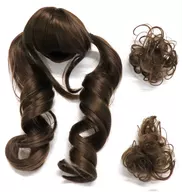 SD用 ツーテールロール＆シュシュウィッグセット(チャコールブラウン) 誌上通販限定