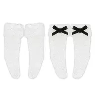 1/12 Dot Tulle Socks Set for Pico P (White / Black) "SugaryCouture"