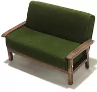 Sofa for 2 persons for 1/12 (Green x Ebony)