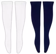 1/6 q' zBODY knee-high socks Aset (white / navy)
