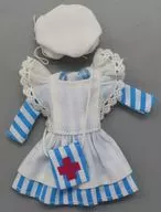 1/12用 ナース風ワンピース(白×青)