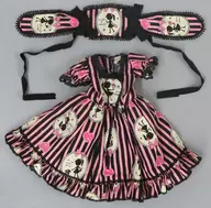 ドール用 ドレス(ピンク×黒)