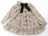 30cm用 秋ワンピース(グレー/チェック)