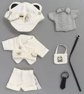 オビツ11用 アニマルキャップ付きスーツセット(ホワイト)