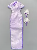1/3 AZO2用 クラシカルチャイナドレス＆シニヨンset(パープル) アゾンダイレクトストア限定