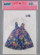 22cm用 ジャンパースカート風ワンピースドレスセット(ブルー) 2021年度版バレンタインドレス リカちゃんキャッスル限定