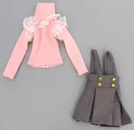 MDD用 衣装セット(ハイネックニット/千鳥柄プリーツスカート)