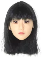 1/6用 女性ヘッド(ペール/黒髪ストレート)