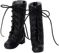1/6用 レースアップセミロングブーツ(ブラック)