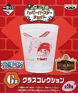 来自路飞的礼物图案玻璃杯(红色)"海贼王ONE PIECE一番赏快乐生日乔巴>G奖玻璃杯系列