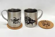 [單品]奶爸蒼翼默示錄CONTINUUM SHIFT II徽章軟木杯墊&不銹鋼馬剋杯SET