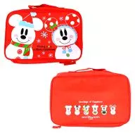 Mickey & minnie (Snowman) Souvenir Lunch Case "Christmas Fantasy 2007" Tokyo Disney Resort only