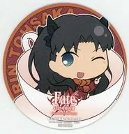 Rin Tosaka (SD / facing right) Cafe Coaster "Fate/stay night [Unlimited Blade Works] Cafe" Drink Order Privilege