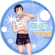 Katsuo 勇利 (Real Size) Coaster "YURI!!! ON ICE ×PRINCESS CAFE Umi no Ie" Food & drink order bonus