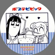 Popuko & Pipimi (Blue) Coaster "POP TEAM EPIC ×PRINCESS CAFE 2nd edition" collaboration menu order bonus