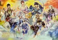 集合(背景イエロー) 紙製ランチョンマット 「夢王国と眠れる100人の王子様×AnimePlaza コラボレーションカフェ 第3弾」 フード＆デザート注文特典