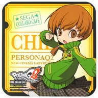 Satonaka Chie bebida posavasos "SEGA Collaboration café Person, Q2 New Cinema Labyrinth, Third Edition"