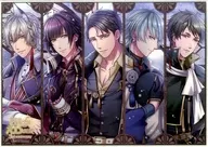 [Laminated] Gathering (vertical split of 5 people) Paper Luncheon Mat "100 sleeping princes & the kingdom of dreams ×AnimePlaza Collaboration Cafe 3rd Edition" Food & Dessert Order Bonus