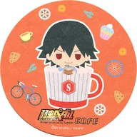 Yuto Shinkai original coaster "YOWAMUSHI PEDAL Design Produced by Sanrio CAFE" drink order bonus