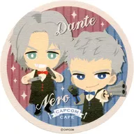 Dante & Nero Coaster "CAPCOM CAFE× Devil May Cry 5" drink order bonus