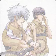 仁王＆柳生 アニメ原画風描き下ろしコースター 「テニスの王子様 BEST GAMES!! 乾・海堂vs宍戸・鳳/大石・菊丸vs仁王・柳生」 来場特典