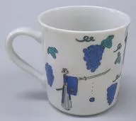 Mikazuki Munechika and Grape Kutani-yaki porcelain Mug "Tsurugi Ranmai -ONLINE - × Onito Prayer × Animchu ANIMATION ADDITION STORE"