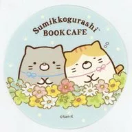 Nekonokyodai (Tora & Gray) original coaster "Sumicco Gurashi Book Cafe" collaboration menu order bonus