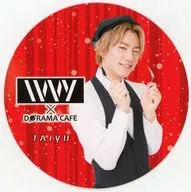 TAIYU(IVVY)/背景：ストライプ コースター 「IVVY×ドラマカフェ」 メニュー注文特典第1弾