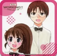 種島ぽぷら＆小鳥遊宗太 オリジナルコースター 「WORKING!!カフェ in アニぱらカフェ」 メニュー注文特典