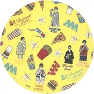 AAA original coaster (yellow) WINTER ver. "THANX AAA PARTY ~ 15th Anniversary Stand ~" drink order bonus
