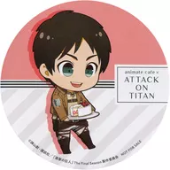 Ellen Jaeger (Mini Character) Coaster "Attack on Titan The Final Season×animatecafe" Menu Order Bonus