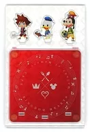 Sora & Donald Duck & Goofy Acrylic Coaster "KINGDOM HEARTS Melody of Memory ×OH MY CAFE×ARTNIA×SQUARE ENIX Cafe" SQUARE ENIX CAFE Limited Edition Drink for Extra Charge