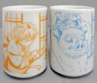 Gatsuma 善逸 & Inosuke Hashibira original taza 2 set "Theater version Kimetsu no Yaiba Mugen Train Edition x Lawson" Ponta Member/D-Point Card Members Only Drink Course Recipes