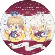 Fumizuki Umi & Shimotsuki Hayabusa Pair Coaster "Tsukiuta. THE ANIMATION 2 ×GOOD SMILE×animatecafe" Goods Purchase benefits