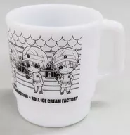 Six Gravity stacking mug "Tsukuno Entertainment Production × Roll Ice Cream Factory"