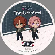 Double Face Original Coaster 「 Scrap Entertainment x Ensemble Stars! Let's connect! Trinity Festival 」 drink order privilege