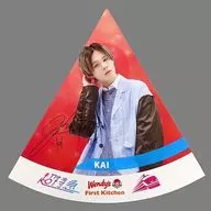 Kai Original Coaster A (Background : Red) "Super Express x Wendy's First Kitchen" Menu Order Special Part 1