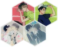 4-Type Set Selectable Acrylic Coaster "Blue Sky Complex 5th Anniversary Keiji Ichikawa Gallery & Cafe Aozora Cafe 2" Original Collaboration Menu Order Privilege