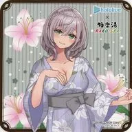 Shirogane Noel (Real Size) Coaster Yukata ver. "Hololive x gokurakuyu RAKU SPA flora IF" menu order privilege