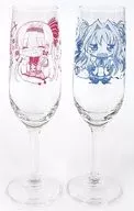 Eco* & Airi Sena (illustration by Nagomi Tozakura &) Crispy & Smooth Champagne Glass Set "Koi wa sakukoro sakura doki & Mashiroiro Symphony" Quick winter goods sales