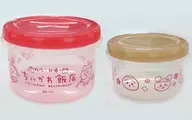 Small Kawa & Hachi Ware & Rabbit Round Container 2-piece Set "Small Kawa Cafe 2nd Chiikawa Hanten in THE GUEST CAFE & diner"