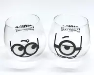 Bob & Stewart Yurayura Glass Set of 2 "Minions's MINION SUMMER CAFE - Minion Summer Cafe - in THE GUEST CAFE & diner" Special MINION seat novelty with reserved numbered ticket privilege