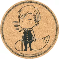 Yashiro Cork Coaster "Singing birds don't flap their wings" Mr. Kou Yoneda 10th Anniversary Gallery & Cafe Breaking Dawn - ヨアケ - collaboration menu item order special