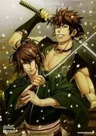 Entrance bonus for "Hakuoki 10th Anniversary ×otomate Garden" A3 paper luncheon mat Shinpachi NAGAKURA & Hachiro IBA A3 paper luncheon mat