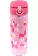 SAKURA2022 Handy Stainless Bottle Suite 400 ml "Starbucks Coffee" SAKURA Series 2nd cherry trees at evening