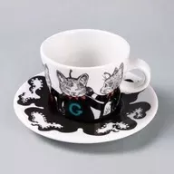 Higuchi Yuuko Gustave (black) Kutani-yaki porcelain cup & saucer