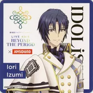 Ichiori Izumi's original coaster, "Theatrical version of Idolish seven LIVE seven LIVE 4 bit BEYOND THE PERiOD×JOYSOUND Directly-Managed Store" drink menu order bonus